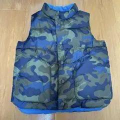 ベビー服＊美品 GAP 迷彩ダウンベスト 5year 90〜100cm