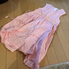 ギンガムチェック ノースリーブワンピース 130A