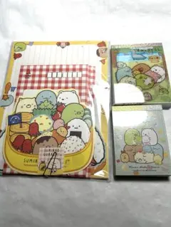平成　レトロ　ファンシー　サンエックス　すみっコぐらし　レターセット・メモ帳