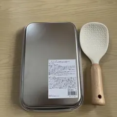 3coins 木製シリコンスタンドしゃもじ　薄型ステンレス保存容器Sのサムネイル