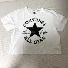 CONVERSE コンバース Tシャツ 半袖 白 フリーサイズ ビッグロゴ 星柄のサムネイル