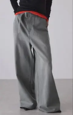 ★アダムエロペ★ペインターワイドパンツ★グレー★38