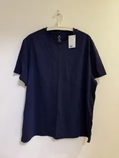 新品未使用　H&M クルーネックTシャツ レギュラーフィット ネイビーのサムネイル