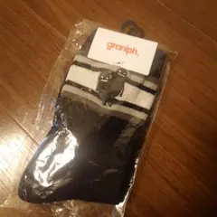 靴下　graniph　ビューティフルシャドー　ミドル丈　ブラック　23～25㎝