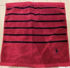 Polo Ralph Lauren フェイスタオル 赤ネイビー
