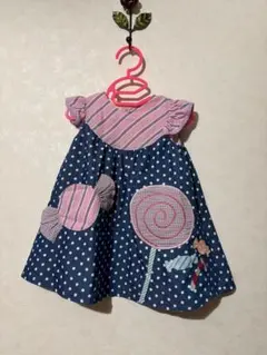 Baby cheerドット柄 ワンピース 80cm