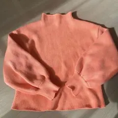 オレンジ ニット