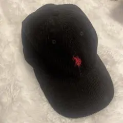 U.S. POLO ASSN. コーデュロイキャップ ブラック