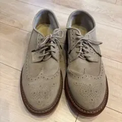 ベージュ スエード ブローグシューズのサムネイル