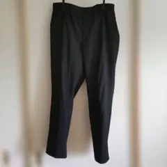 ユニクロ EZYアンクルパンツ ウエストゴム XL 無地 　ブラック