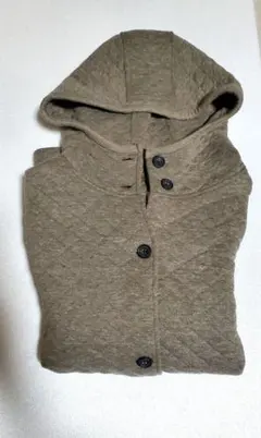 ブラウン キルティングジャケット Lサイズ フード付き