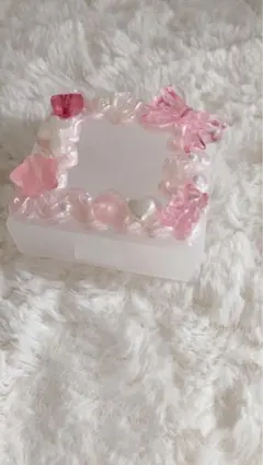 ハンドメイド デコケース ピンク