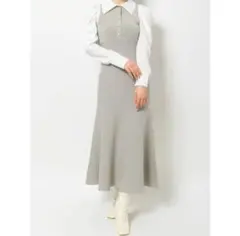 MERCURYDUO グレー 長袖ワンピース M