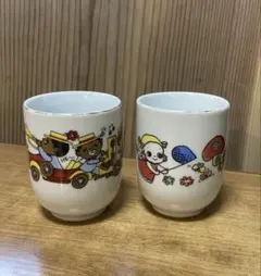 非売品・不二家 ペコちゃん】プリンカップ 4個セット 昭和レトロ