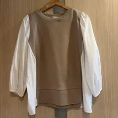 ITEMS URBAN RESEARCH 長袖 異素材切替トップス 訳ありのサムネイル