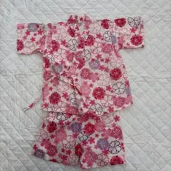 花柄甚平 上下セット 100cm