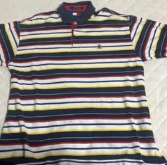 TOMMY HILFIGER ストライプポロシャツ XL