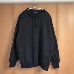GUヘビーウェイトスウェットスタンドカラープルオーバーブラックL
