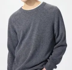 UNIQLO ラムクルーネックセーター男女兼用Mサイズ:グレー