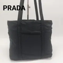 極美品✨プラダ　トートバッグ　ネイビー　刺繍