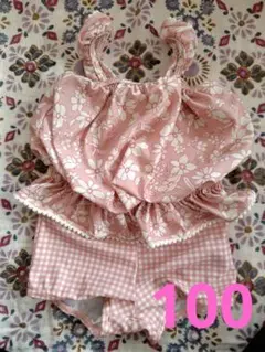 水着　100cm　ピンク　ワンピース水着 　女の子