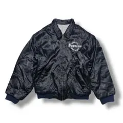 80s MA-1 ミニマル ヴィンテージ 刺繍 ボンバー 短丈 ナイロン