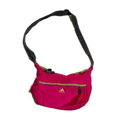 00s adidas メッセンジャー ボディバッグ 濃いピンク リップストップ