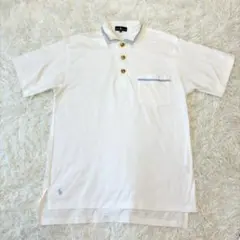 Ralph Lauren ポロシャツ ポニー刺繍 金ボタン 半袖 ホワイト