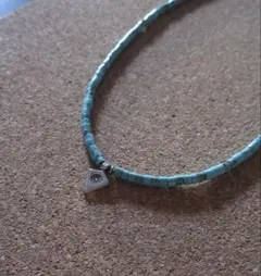 マグネサイトターコイズとカレンシルバートップ　ネックレス