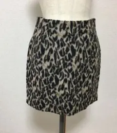DOU DOU　ミニスカート　Ｍ　ヒョウ柄