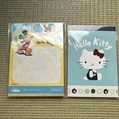 ミッキーマウス&ハローキティ メモ用紙セット