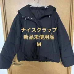 ナイスクラップ ダウン M ブラック ダウンジャケット ショートダウン