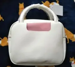 【新品】ドゥ・セー deux C ミニボストンバッグ ホワイト × ピンクのサムネイル