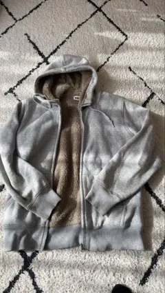 UNIQLO フリースライニング パーカー グレー