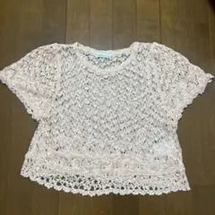 earth music&ecology 透かし編み 半袖ニットのサムネイル