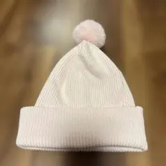 jacadi ピンク ニット帽 53cm ポンポン付きのサムネイル
