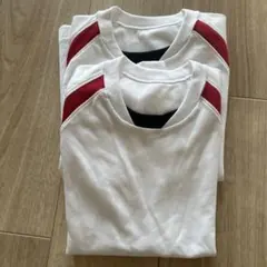 体操服 130サイズ ホワイト/レッド