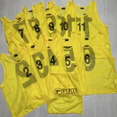 美品　ビブス　黄色　スポーツオーソリティ　ゼッケン メンズ　大人用