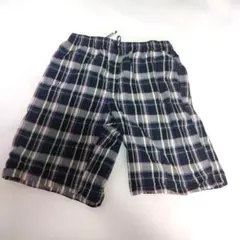 ネイビー系チェックショートパンツ3Lサイズ