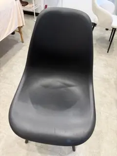 シェルチェア ブラック ダークブラウン脚
