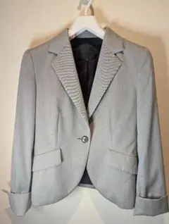 【美品/アイロン済】アンタイトル グレー テーラードジャケット 2/M 柄