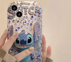 Disney Stitch ラインストーン プリントスマホケースiPhone13のサムネイル