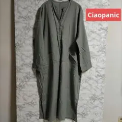 Ciaopanic　typy オリーブグリーン 長袖シャツワンピース フリー