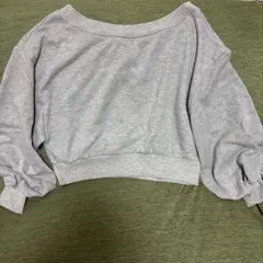 GRL pm392 オフショルダースウェットトップス グレーのサムネイル