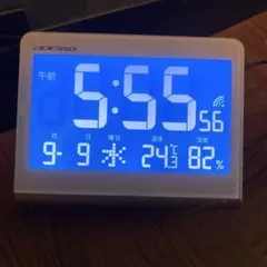 "祈願"ADESSO デジタル置時計 電波時計 温湿度計付き
