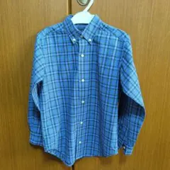 Ralph Lauren 長袖シャツ 6サイズ （120cm）青　チェック柄