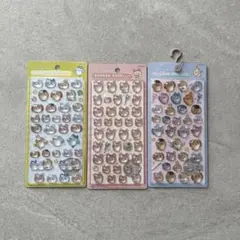 ボンボンドロップシール　ちいかわ　みんな　ニコニコ　ポーズ　古本屋　３つセット