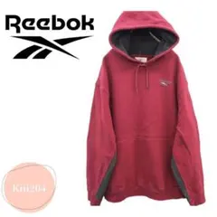 Reebok プルオーバーパーカー ロゴ刺繍 スウェット ビッグシルエット