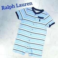 Ralph Lauren　ロンパース　70　ボーダー柄　刺繍ロゴ入り