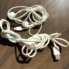 ♡. iPhone充電ケーブル 純正イヤホン セット